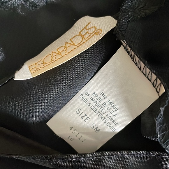Escapades Camisole Size SM Black Feminine Silky Coquette Bodycon Glam - Picture 6 of 13